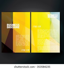 Vector brochure template design, A4 size with colorful polygonal pattern. Professional business flyer template or corporate banner design, can be use for publishing, print and presentation. 