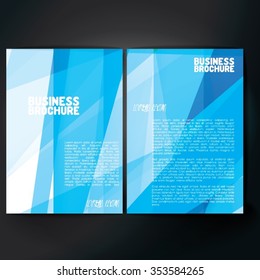 Vector brochure template design, A4 size with colorful polygonal pattern. Professional business flyer template or corporate banner design, can be use for publishing, print and presentation. 