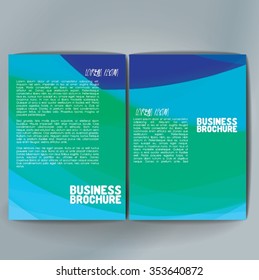 Vector brochure template design, A4 size with colorful wavy polygonal pattern. Professional business flyer template or corporate banner design, can be use for publishing, print and presentation. 