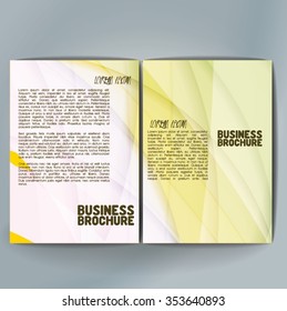 Vector brochure template design, A4 size with colorful wavy polygonal pattern. Professional business flyer template or corporate banner design, can be use for publishing, print and presentation. 