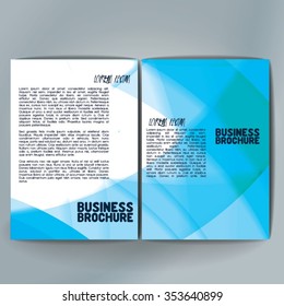 Vector brochure template design, A4 size with colorful wavy polygonal pattern. Professional business flyer template or corporate banner design, can be use for publishing, print and presentation. 