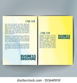 Vector brochure template design, A4 size with colorful wavy polygonal pattern. Professional business flyer template or corporate banner design, can be use for publishing, print and presentation. 