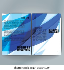 Vector brochure template design, A4 size with colorful wavy polygonal pattern. Professional business flyer template or corporate banner design, can be use for publishing, print and presentation. 