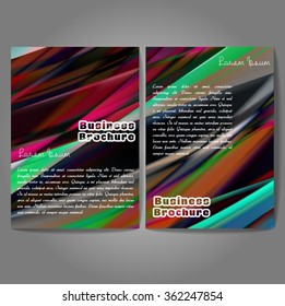 Vector brochure template design, A4 size with colorful wavy polygonal pattern. Professional business flyer template or corporate banner design, can be use for publishing, print and presentation.