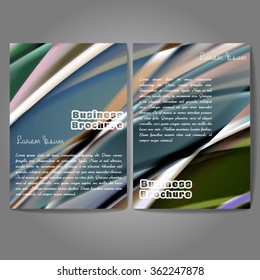 Vector brochure template design, A4 size with colorful wavy polygonal pattern. Professional business flyer template or corporate banner design, can be use for publishing, print and presentation.