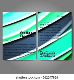 Vector brochure template design, A4 size with colorful wavy polygonal pattern. Professional business flyer template or corporate banner design, can be use for publishing, print and presentation.