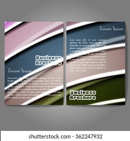 Vector brochure template design, A4 size with colorful wavy polygonal pattern. Professional business flyer template or corporate banner design, can be use for publishing, print and presentation.