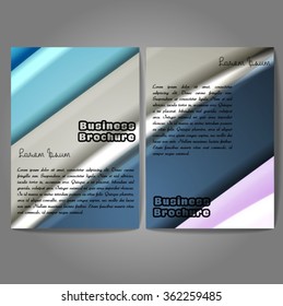 Vector brochure template design, A4 size with colorful wavy polygonal pattern. Professional business flyer template or corporate banner design, can be use for publishing, print and presentation.