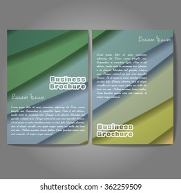 Vector brochure template design, A4 size with colorful wavy polygonal pattern. Professional business flyer template or corporate banner design, can be use for publishing, print and presentation.