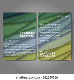 Vector brochure template design, A4 size with colorful wavy polygonal pattern. Professional business flyer template or corporate banner design, can be use for publishing, print and presentation.