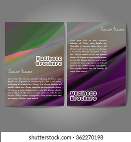 Vector brochure template design, A4 size with colorful wavy polygonal pattern. Professional business flyer template or corporate banner design, can be use for publishing, print and presentation.