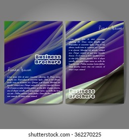 Vector brochure template design, A4 size with colorful wavy polygonal pattern. Professional business flyer template or corporate banner design, can be use for publishing, print and presentation.