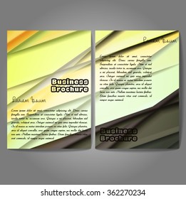 Vector brochure template design, A4 size with colorful wavy polygonal pattern. Professional business flyer template or corporate banner design, can be use for publishing, print and presentation.