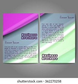 Vector brochure template design, A4 size with colorful wavy polygonal pattern. Professional business flyer template or corporate banner design, can be use for publishing, print and presentation.