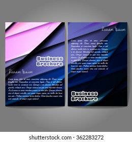 Vector brochure template design, A4 size with colorful wavy polygonal pattern. Professional business flyer template or corporate banner design, can be use for publishing, print and presentation.