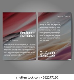 Vector brochure template design, A4 size with colorful wavy polygonal pattern. Professional business flyer template or corporate banner design, can be use for publishing, print and presentation.