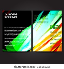 Vector brochure template design, A4 size with colorful polygonal pattern. Professional business flyer template or corporate banner design, can be use for publishing, print and presentation.