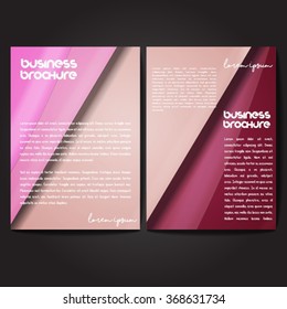 Vector brochure template design, A4 size with colorful polygonal pattern. Professional business flyer template or corporate banner design, can be use for publishing, print and presentation.