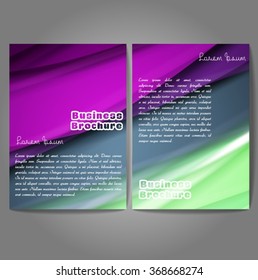 Vector brochure template design, A4 size with colorful wavy polygonal pattern. Professional business flyer template or corporate banner design, can be use for publishing, print and presentation.