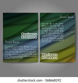 Vector brochure template design, A4 size with colorful wavy polygonal pattern. Professional business flyer template or corporate banner design, can be use for publishing, print and presentation.