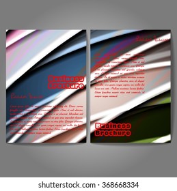 Vector brochure template design, A4 size with colorful wavy polygonal pattern. Professional business flyer template or corporate banner design, can be use for publishing, print and presentation.