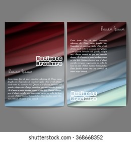 Vector brochure template design, A4 size with colorful wavy polygonal pattern. Professional business flyer template or corporate banner design, can be use for publishing, print and presentation.