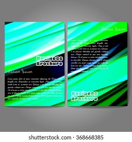 Vector brochure template design, A4 size with colorful wavy polygonal pattern. Professional business flyer template or corporate banner design, can be use for publishing, print and presentation.