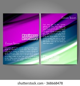 Vector brochure template design, A4 size with colorful wavy polygonal pattern. Professional business flyer template or corporate banner design, can be use for publishing, print and presentation.