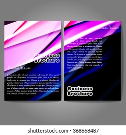 Vector brochure template design, A4 size with colorful wavy polygonal pattern. Professional business flyer template or corporate banner design, can be use for publishing, print and presentation.