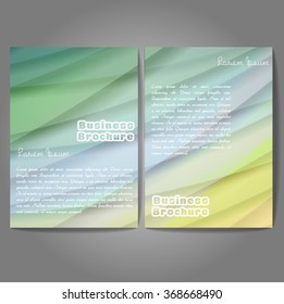 Vector brochure template design, A4 size with colorful wavy polygonal pattern. Professional business flyer template or corporate banner design, can be use for publishing, print and presentation.