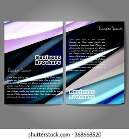Vector brochure template design, A4 size with colorful wavy polygonal pattern. Professional business flyer template or corporate banner design, can be use for publishing, print and presentation.