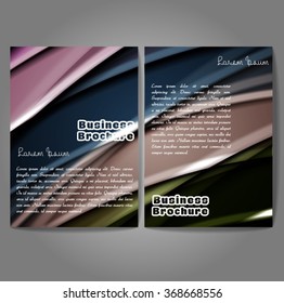 Vector brochure template design, A4 size with colorful wavy polygonal pattern. Professional business flyer template or corporate banner design, can be use for publishing, print and presentation.