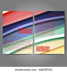 Vector brochure template design, A4 size with colorful wavy polygonal pattern. Professional business flyer template or corporate banner design, can be use for publishing, print and presentation.
