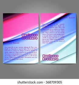 Vector brochure template design, A4 size with colorful wavy polygonal pattern. Professional business flyer template or corporate banner design, can be use for publishing, print and presentation.