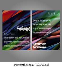 Vector brochure template design, A4 size with colorful wavy polygonal pattern. Professional business flyer template or corporate banner design, can be use for publishing, print and presentation.