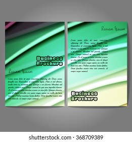 Vector brochure template design, A4 size with colorful wavy polygonal pattern. Professional business flyer template or corporate banner design, can be use for publishing, print and presentation.