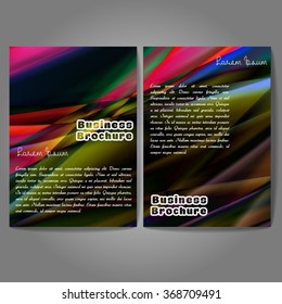 Vector brochure template design, A4 size with colorful wavy polygonal pattern. Professional business flyer template or corporate banner design, can be use for publishing, print and presentation.