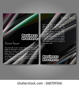 Vector brochure template design, A4 size with colorful wavy polygonal pattern. Professional business flyer template or corporate banner design, can be use for publishing, print and presentation.