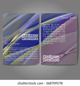 Vector brochure template design, A4 size with colorful wavy polygonal pattern. Professional business flyer template or corporate banner design, can be use for publishing, print and presentation.