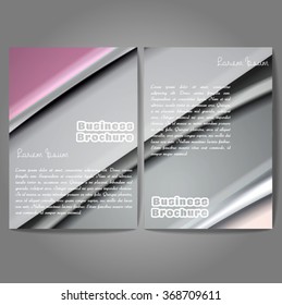Vector brochure template design, A4 size with colorful wavy polygonal pattern. Professional business flyer template or corporate banner design, can be use for publishing, print and presentation.