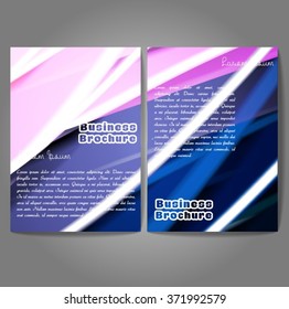 Vector brochure template design, A4 size with colorful wavy polygonal pattern. Professional business flyer template or corporate banner design, can be use for publishing, print and presentation.