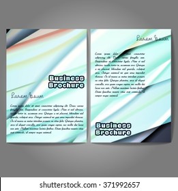 Vector brochure template design, A4 size with colorful wavy polygonal pattern. Professional business flyer template or corporate banner design, can be use for publishing, print and presentation.
