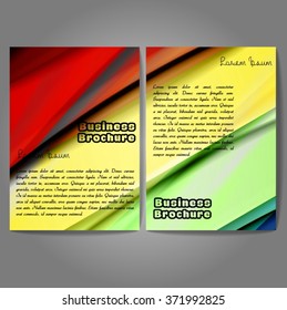 Vector brochure template design, A4 size with colorful wavy polygonal pattern. Professional business flyer template or corporate banner design, can be use for publishing, print and presentation.