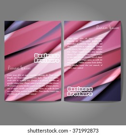 Vector brochure template design, A4 size with colorful wavy polygonal pattern. Professional business flyer template or corporate banner design, can be use for publishing, print and presentation.