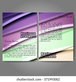 Vector brochure template design, A4 size with colorful wavy polygonal pattern. Professional business flyer template or corporate banner design, can be use for publishing, print and presentation.