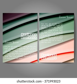 Vector brochure template design, A4 size with colorful wavy polygonal pattern. Professional business flyer template or corporate banner design, can be use for publishing, print and presentation.