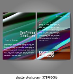 Vector brochure template design, A4 size with colorful wavy polygonal pattern. Professional business flyer template or corporate banner design, can be use for publishing, print and presentation.