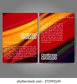 Vector brochure template design, A4 size with colorful wavy polygonal pattern. Professional business flyer template or corporate banner design, can be use for publishing, print and presentation.