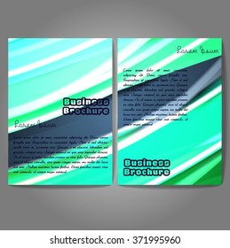 Vector brochure template design, A4 size with colorful wavy polygonal pattern. Professional business flyer template or corporate banner design, can be use for publishing, print and presentation.