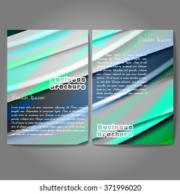 Vector brochure template design, A4 size with colorful wavy polygonal pattern. Professional business flyer template or corporate banner design, can be use for publishing, print and presentation.